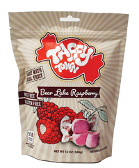 Taffy Town Bear Lake Raspberry Taffy 12oz – Nut-free, gluten-free taffy made with real raspberry flavor.
