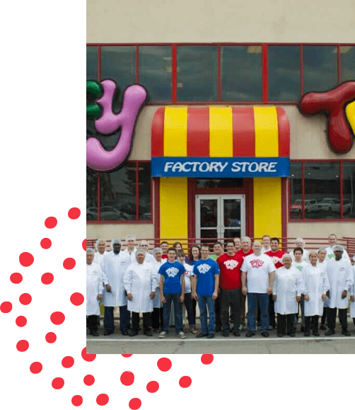 Taffy Town employees in Salt Lake City Utah candy factory store | Taffy Town