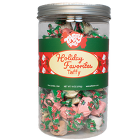 Taffy Town Holiday Favorites Taffy 18 oz gift canister - Christmas Salt Water Taffy Flavors