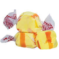 Banana Taffy - Taffy Town banana salt water taffy candy with yellow whipped layers and classic fruit flavor