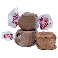Taffy Town’s Chocolate taffy candy in rich brown - whipped chocolate salt water taffy with a smooth cocoa flavor.