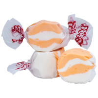 Peaches n’ Cream Taffy - Peaches and cream taffy – Taffy Town peaches and cream salt water taffy with soft orange and white swirls – Creamy peaches and cream taffy candy