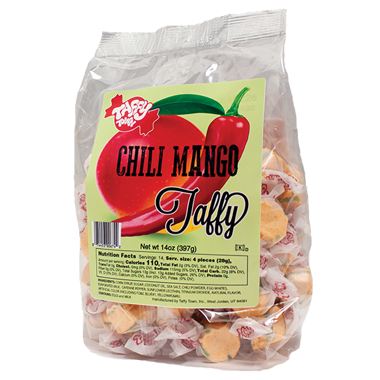 Retro Taffy Bags (Pick Three 14 oz. Bags) | Old fashioned chili mango salt water taffy candy | Taffy Town