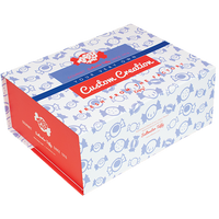 Custom Taffy Gift Box (2 lb.) - Taffy Town 2-pound custom taffy sampler box – build-your-own mix of gourmet salt water taffy flavors in a gift-ready factory-fresh box with colorful candy pattern.