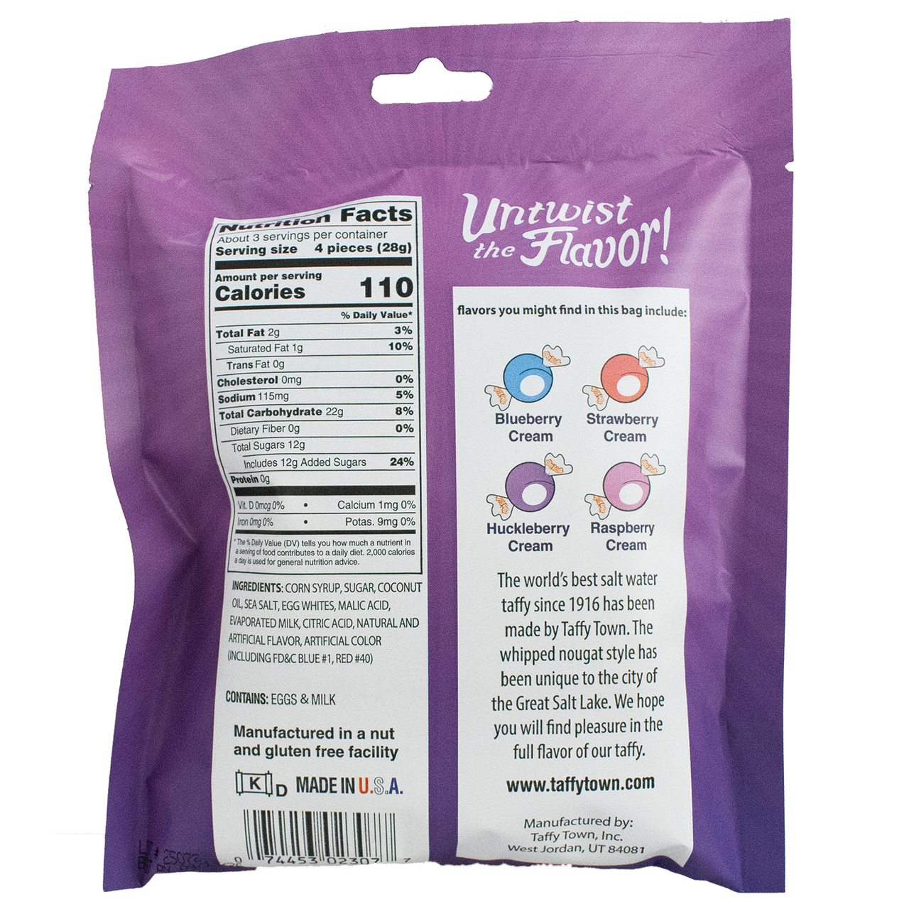 3.5 oz Berries & Creme Taffy Mix