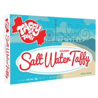 Taffy Town Boardwalk Salt Water Taffy Gift Box, 12 oz, featuring gourmet taffy with a vibrant seaside theme design.