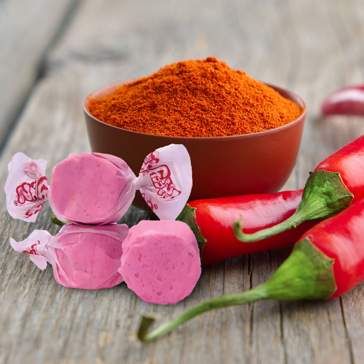 Xtreme Hot Taffy – Taffy Town’s bold, spicy taffy infused with fiery chili flavor for a sweet and intense heat kick.