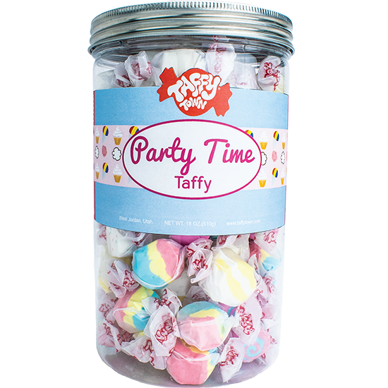 Party Time Taffy Gift Canister Salt Water Taffy Taffy Town