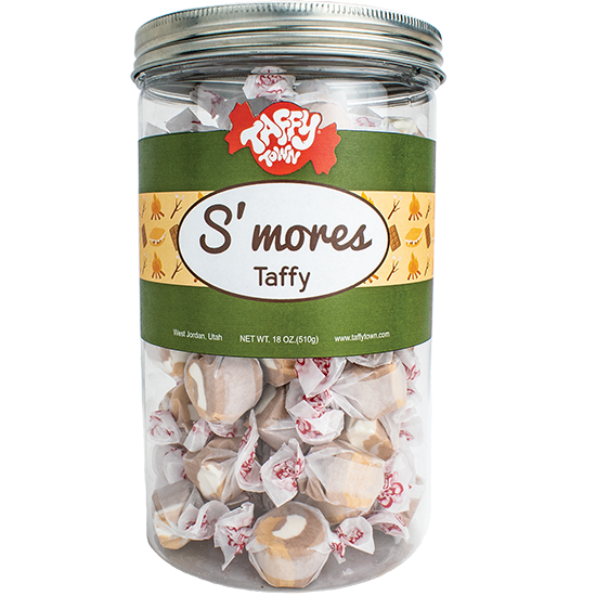 S&#39;mores Taffy Gift Canister | smores salt water taffy flavor | Taffy Town