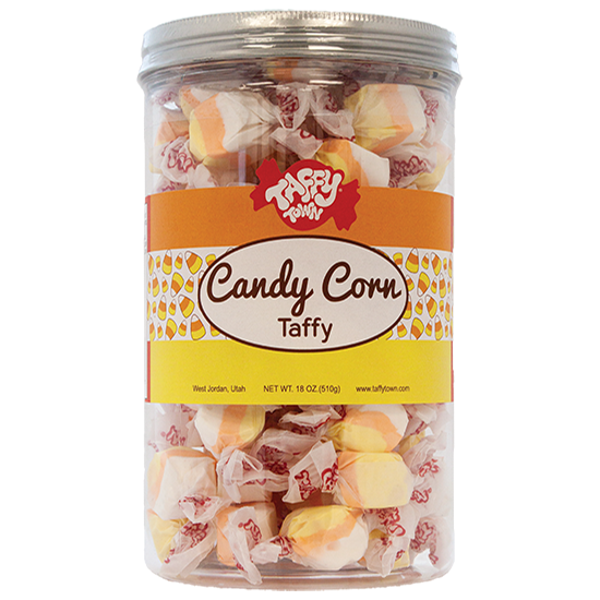 Candy Corn Taffy Gift Canister (18 oz.) | Taffy Town