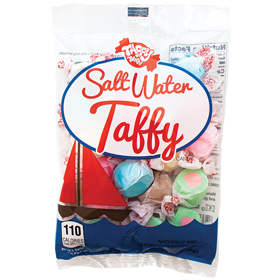 Assorted salt water taffy mixed flavors 4.5 oz bag | Taffy Town