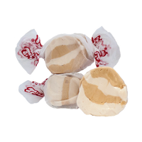 Taffy Town peanut butter salt water taffy featuring a creamy swirl and soft, whipped texture