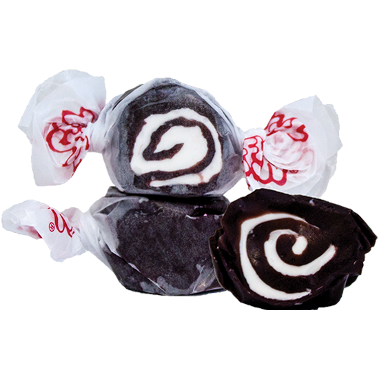 Black Licorice Swirl Taffy | Black licorice salt water taffy candy flavor | Taffy Town
