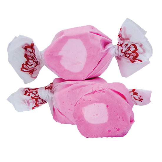 Bubblegum Taffy - Taffy Town bubble gum salt water taffy candy with bright pink whipped layers