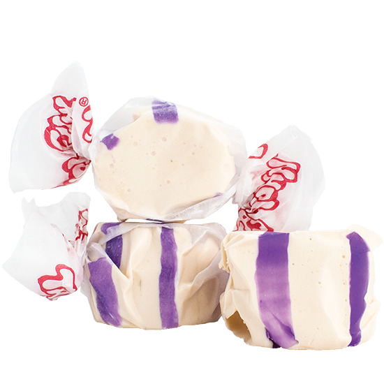 Honey Lavender taffy candy – soft, chewy salt water taffy with a floral honey and lavender flavor blend. - Taffy Town