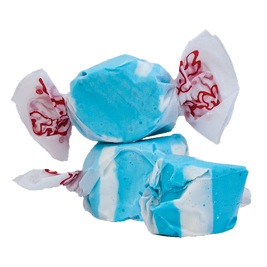 Blueberry Taffy - Taffy Town blueberry salt water taffy candy with vibrant blue and white swirls