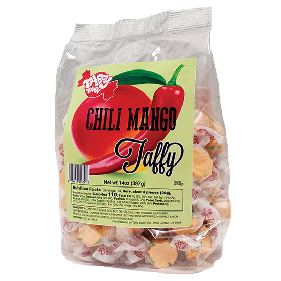 Taffy Town Chili Mango Salt Water Taffy Candy 14 oz Bag