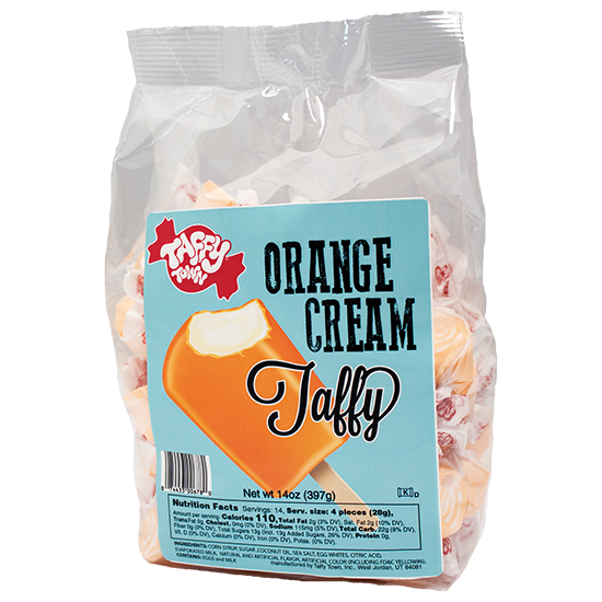 Retro Taffy Bags (Pick Three 14 oz. Bags) | Old fashioned orange cream salt water taffy candy | Taffy Town