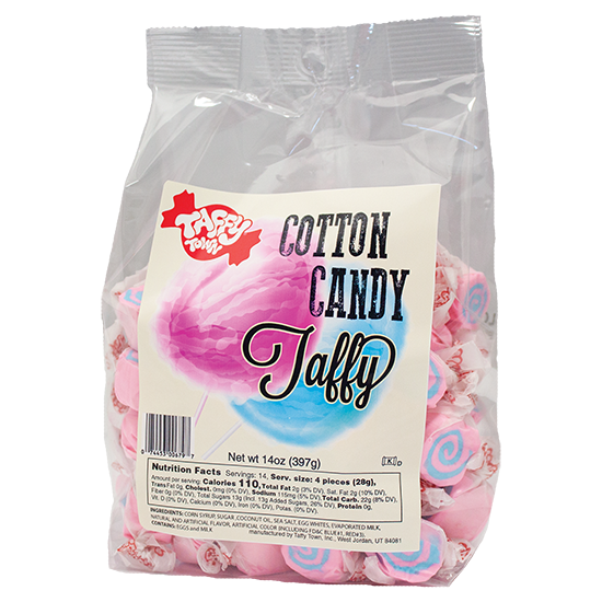Retro Taffy Bags (Pick Three 14 oz. Bags) | Old fashioned cotton candy salt water taffy candy | Taffy Town