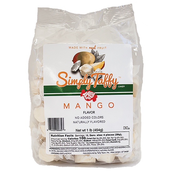 Simply Mango All Natural Taffy (1 lb. Bag) | Taffy Town