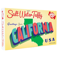California Taffy Gift Box with 12 oz. of assorted Salt Water Taffy in a colorful West Coast souvenir design