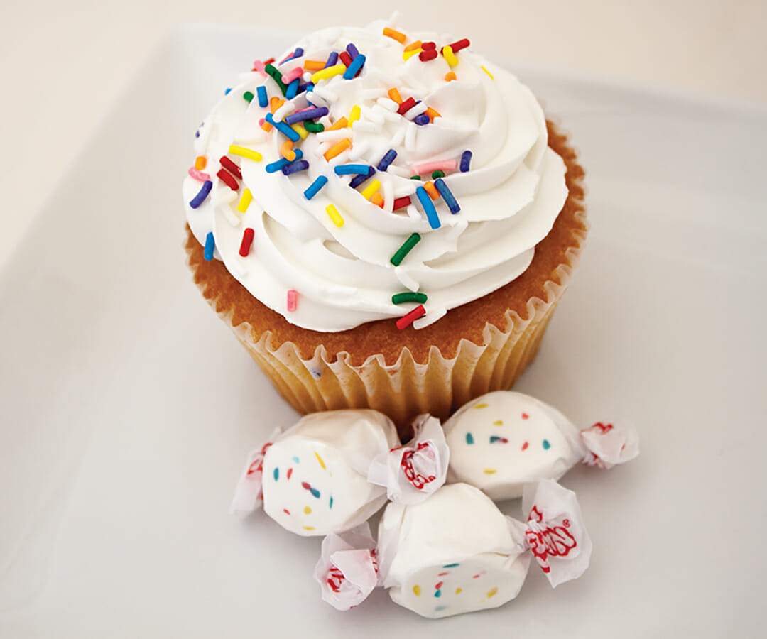 Frosted Cupcake Taffy | Cupcake salt water taffy candy flavor | Taffy Town