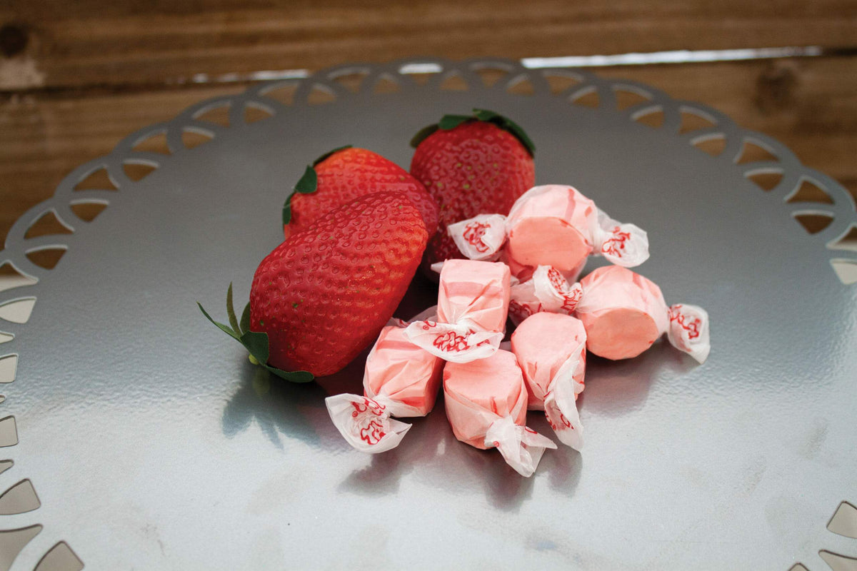 Strawberry Taffy | Strawberry salt water taffy candy flavor | Taffy Town