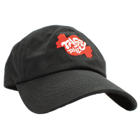 Taffy Town Dad Hat - Black Dad Hat with Embroidered Red Taffy Town Logo
